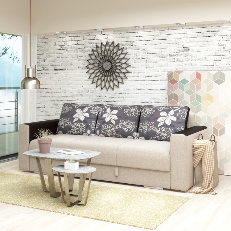 Canapea extensibila MAGIS 2, stofa Etna 15, piele ecologica Madryt 925, stofa deco Korfu 02 15 imagine model 2022