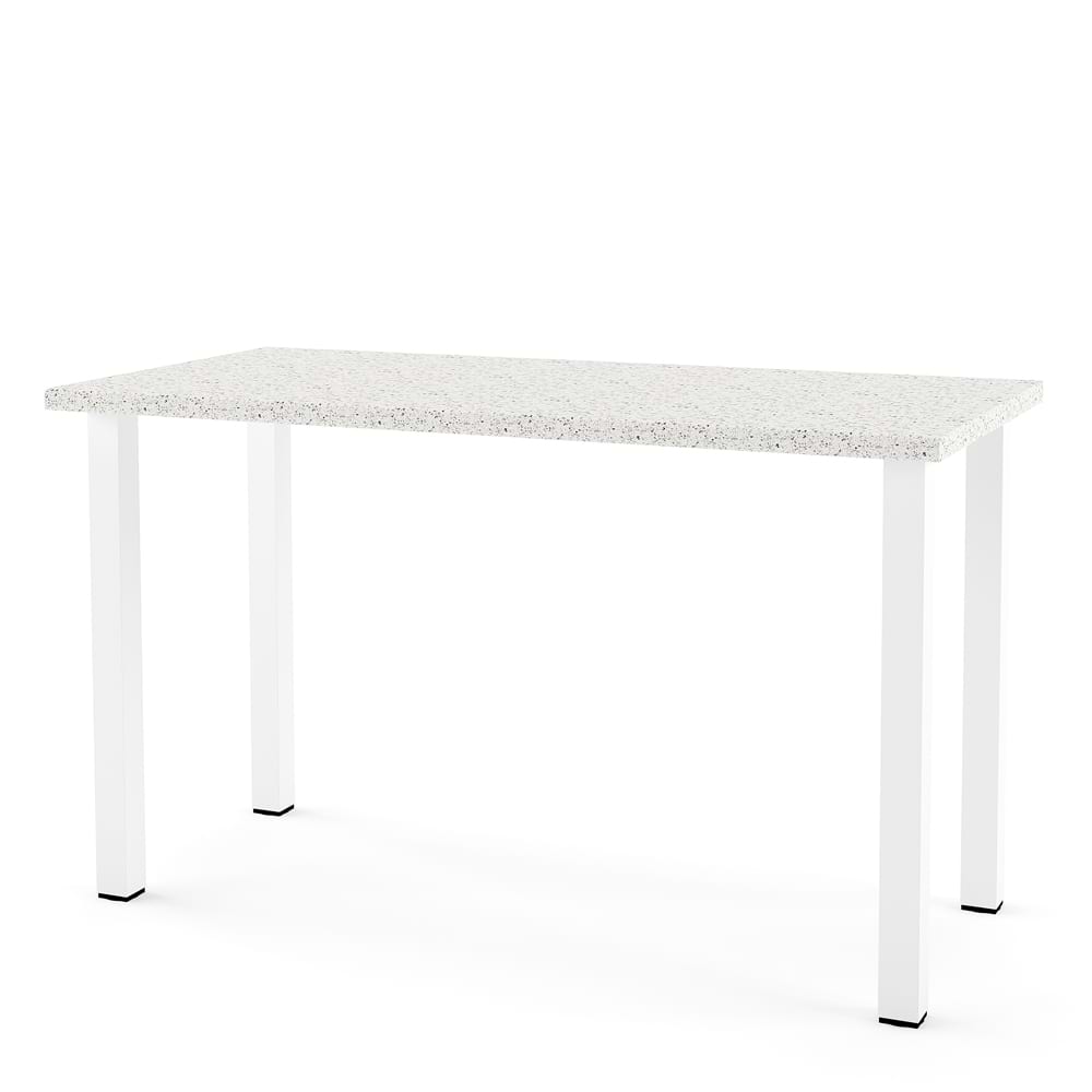 Masa bucatarie DOMINO 92×60, picioare metalice patrate Albe, blat termic 3 Mozaic F39 92x60