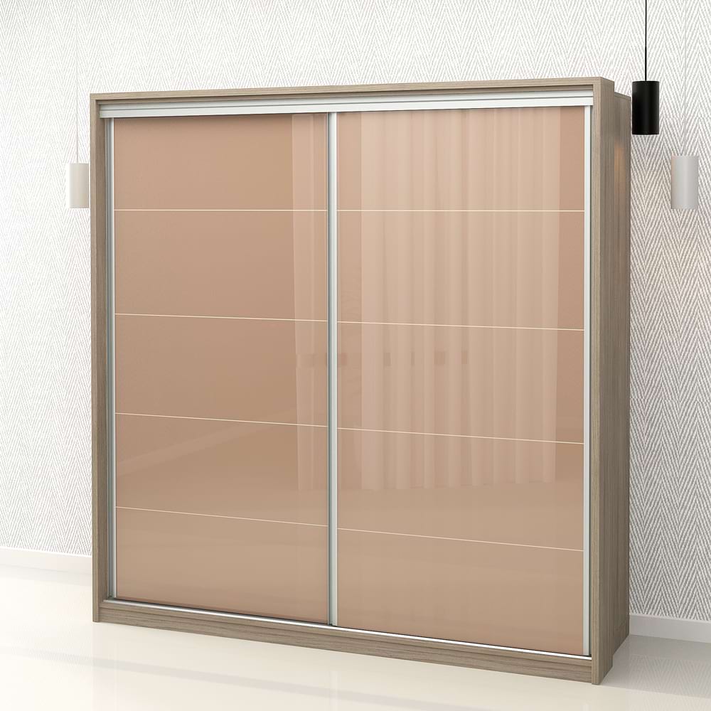 Dulap haine usi culisante primavera 205, h205, oak, cappuccino gloss