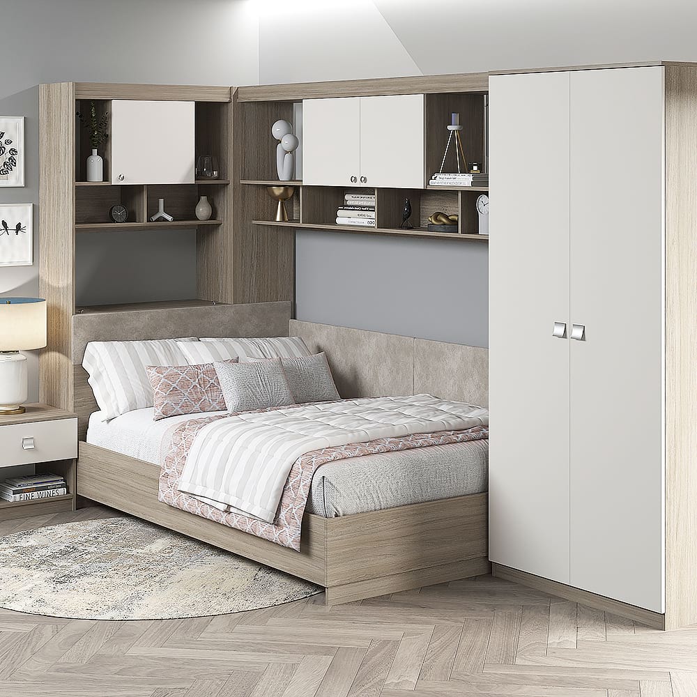 Dormitor colt ALESSIO 3, Oak, Alb