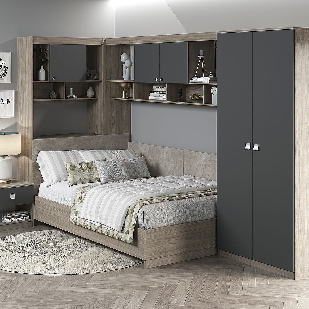 Dormitor colt ALESSIO 3, Oak, Antracit