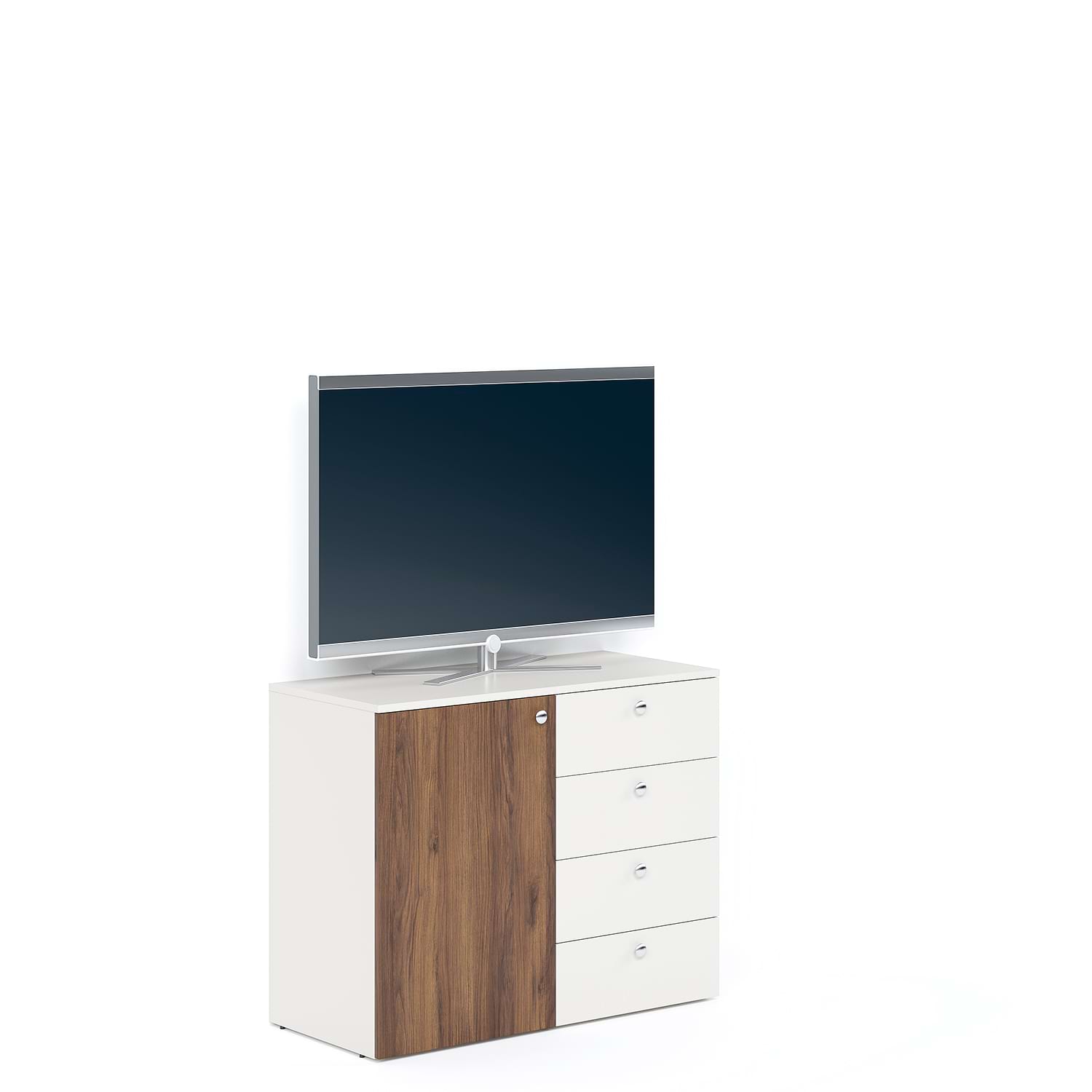 Comoda ARONA 90, A42, H74, 1U4S, Alb Portelan, Nuc Warmia