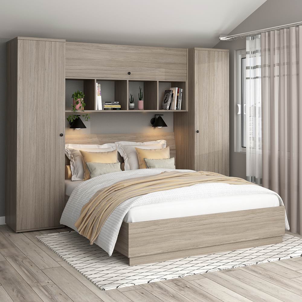 Oferta Dormitor AMBRO 4 Oak cu saltea inclusa