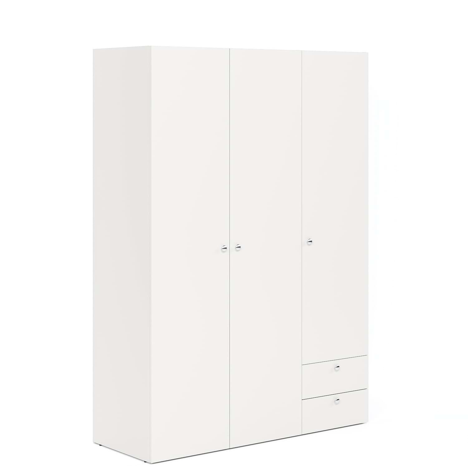 Dulap haine ARONA 135, A50, H195, 3U2S, Alb Portelan