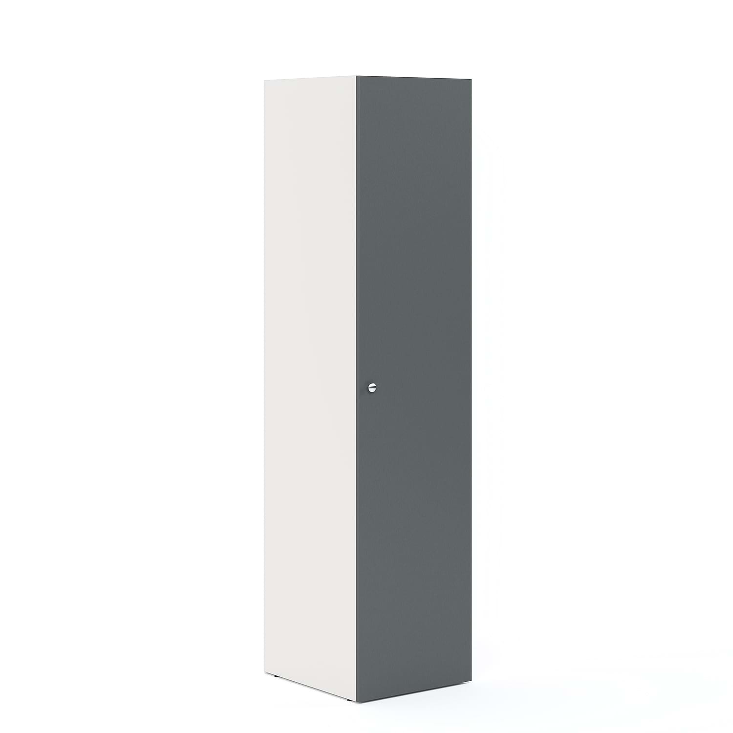 Dulap haine ARONA 45, A50, H195, 1U, Alb Portelan, Antracit