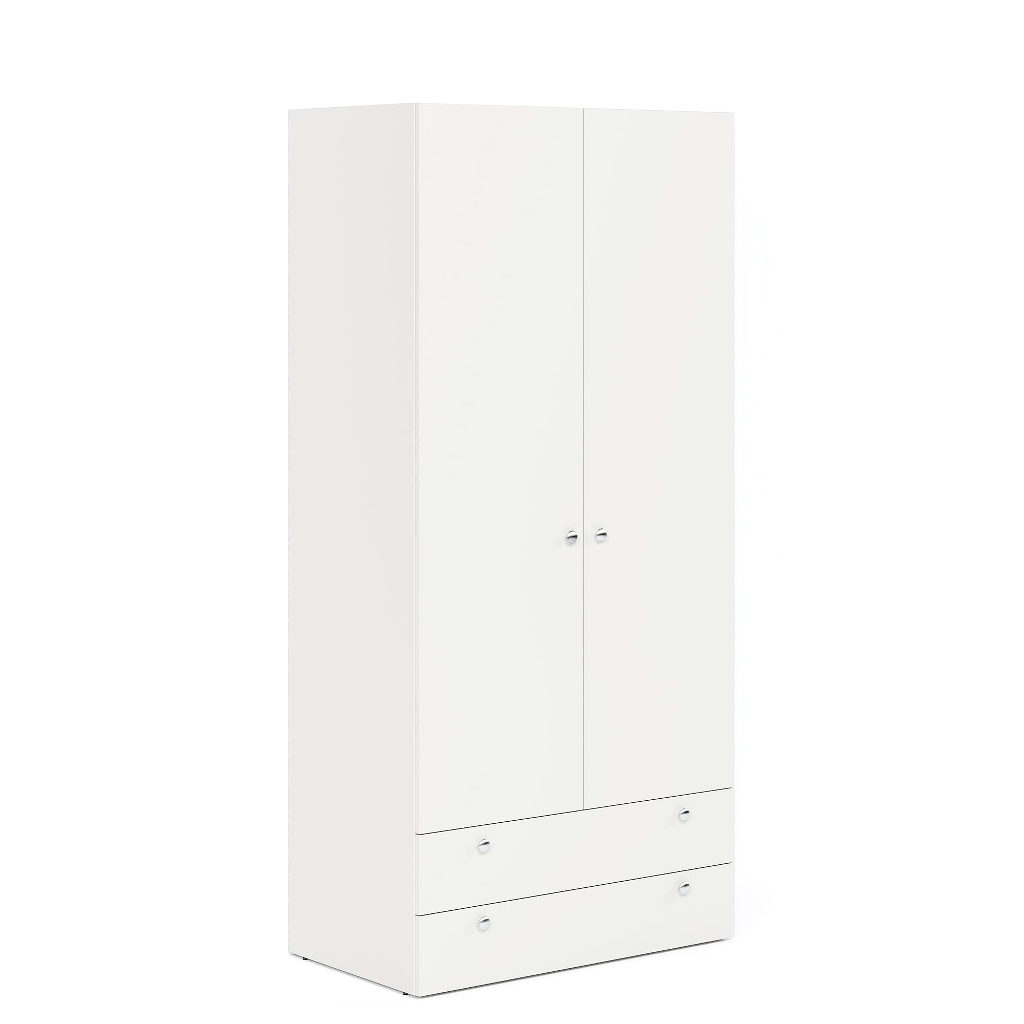 Dulap haine ARONA 90, A50, H195, 2U2S, Alb Portelan