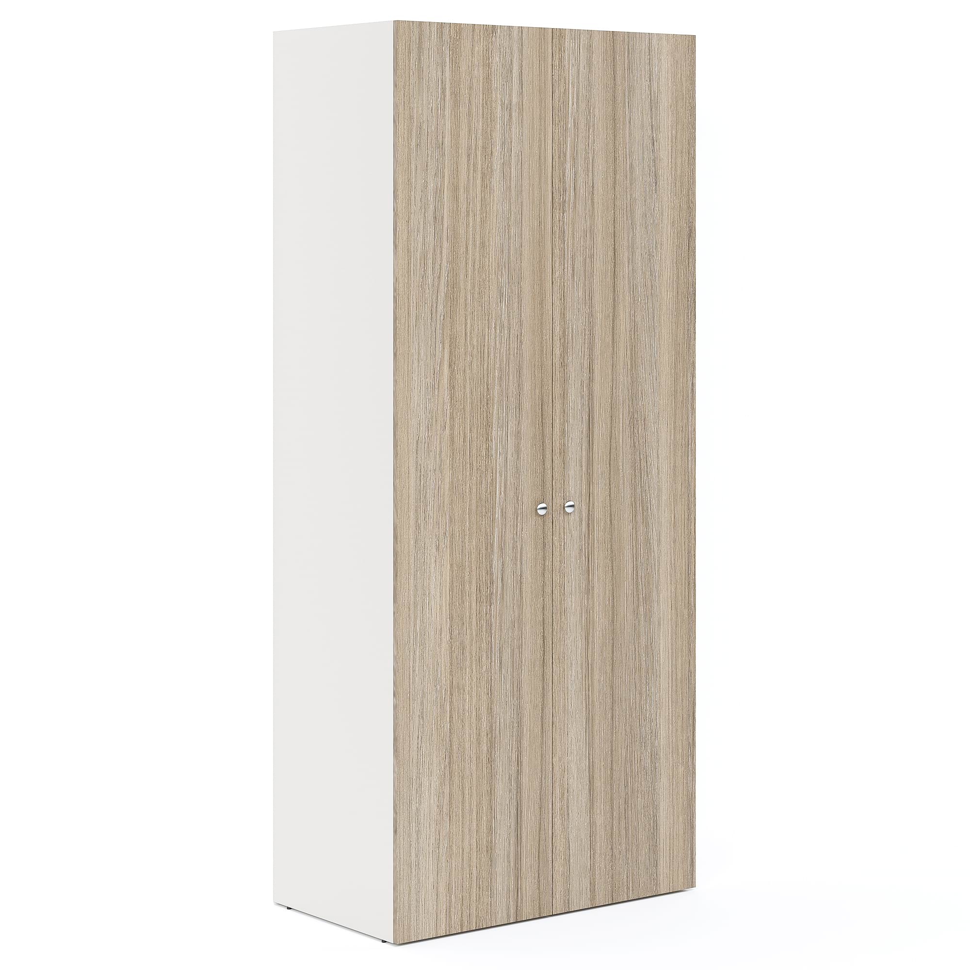 Dulap haine ARONA 90, A50, H210, 2U, Alb Portelan, Oak