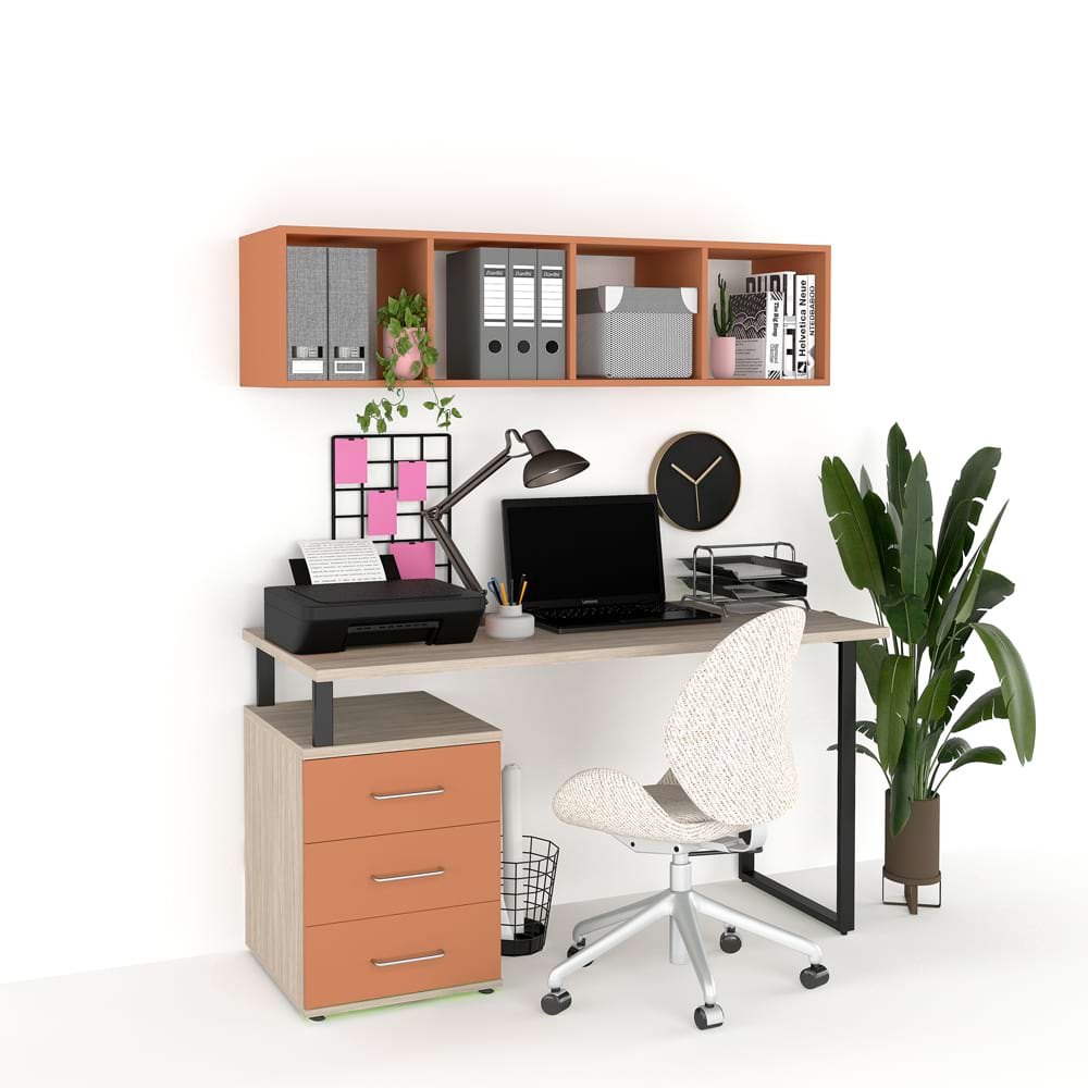 Ansamblu birou studio 4, oak, ginger