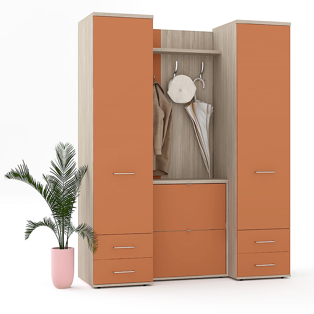 Mobilier hol riva cu pantofar dublu, configuratia riva1, oak, ginger