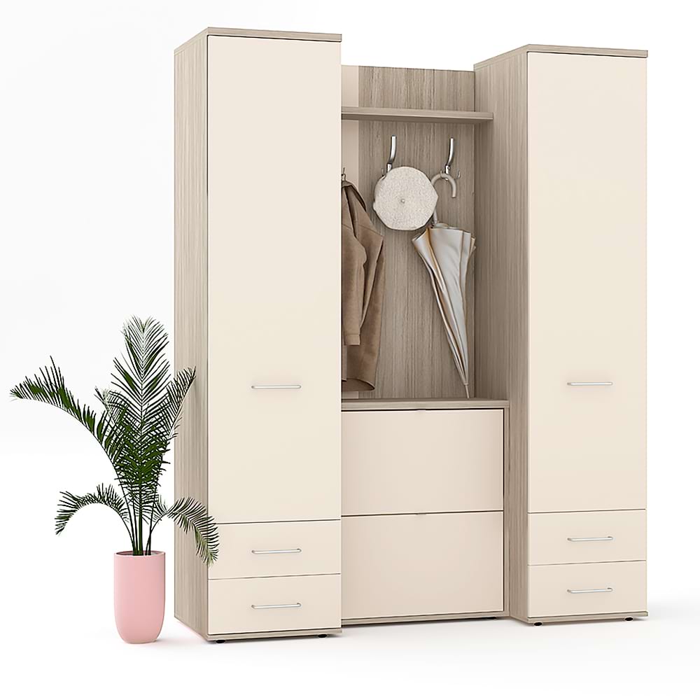 Mobilier hol riva cu pantofar dublu, configuratia riva1, oak, vizon