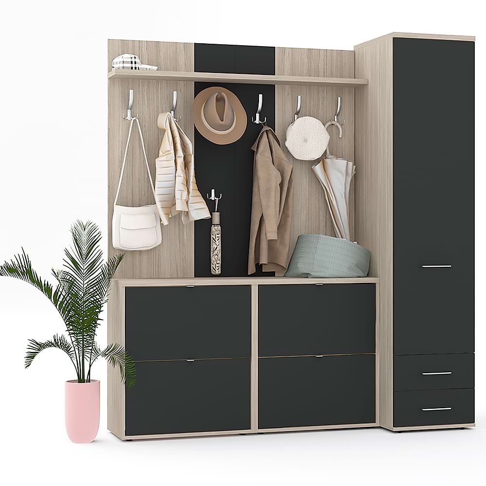 Mobilier hol riva, configuratia riva2, oak, antracit