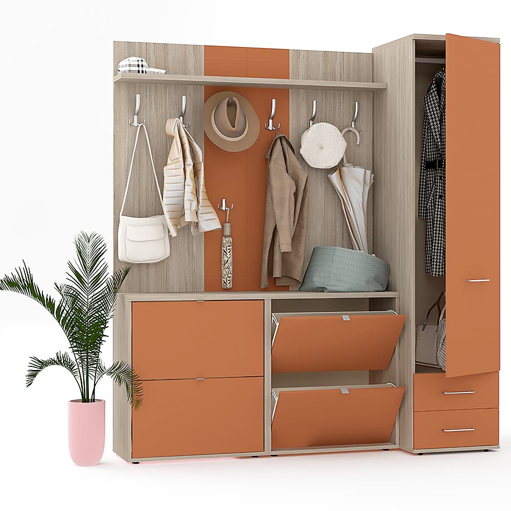 Mobilier hol riva, configuratia riva2, oak, ginger