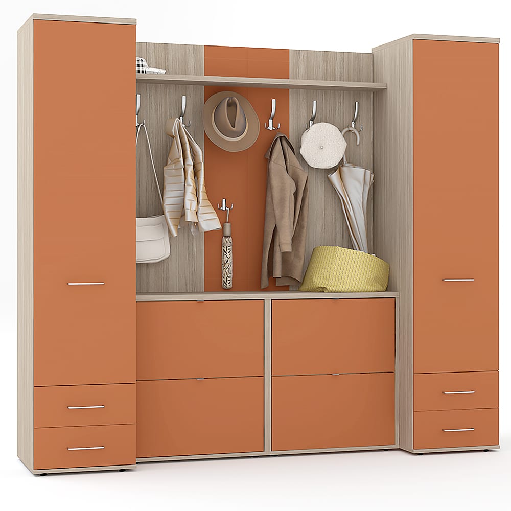 Mobilier hol riva, configuratia riva3, oak, ginger