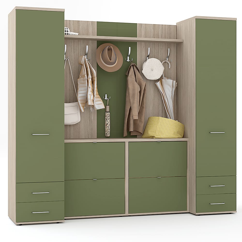 Mobilier hol riva, configuratia riva3, oak, pesto