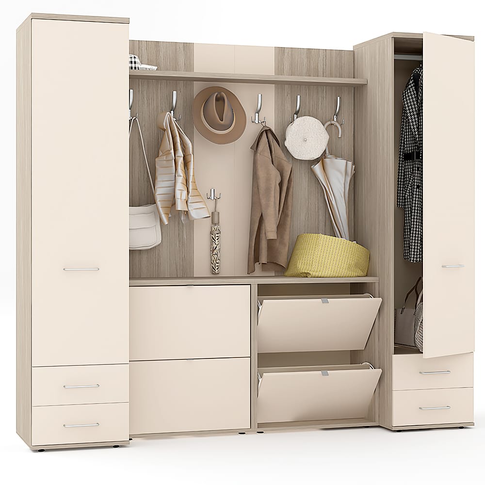 Mobilier hol riva, configuratia riva3, oak, vizon