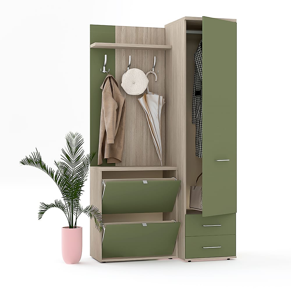 Mobilier hol riva cu pantofar dublu, configuratia riva4, configuratia riva4, oak, pesto