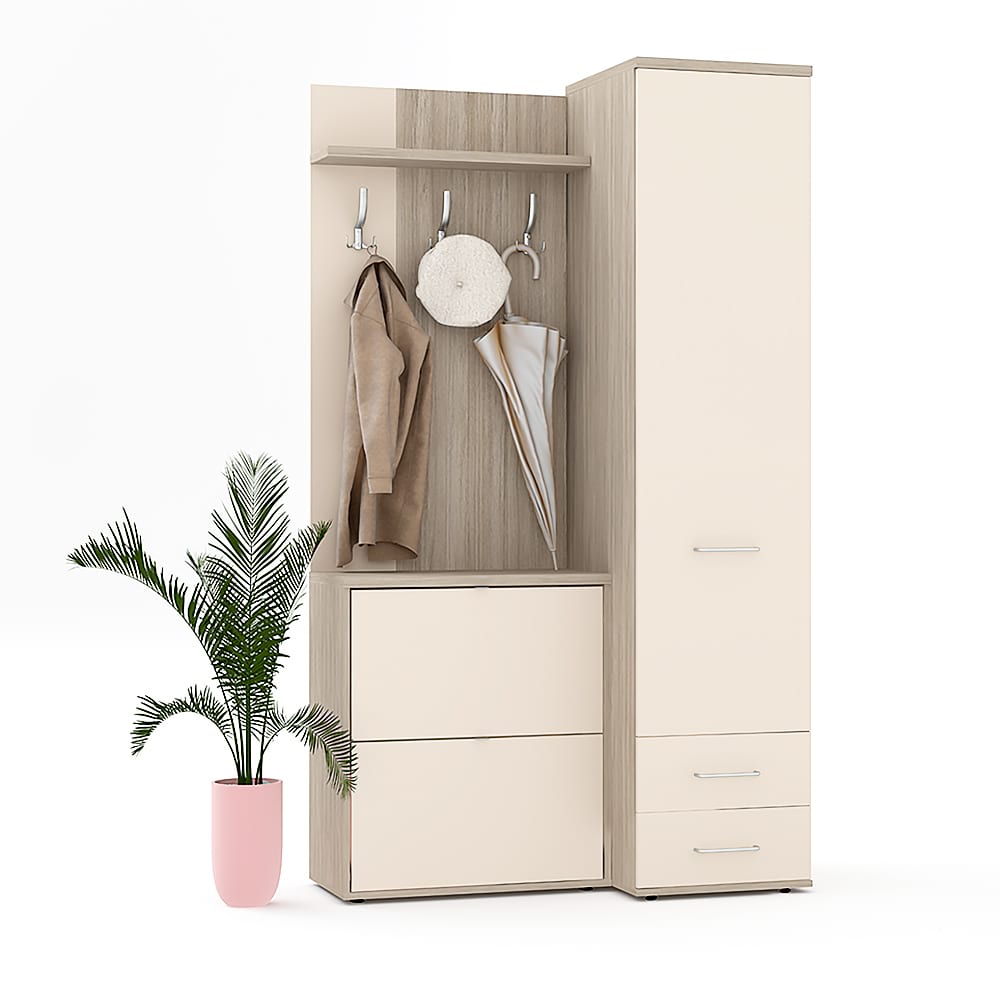 Mobilier hol riva cu pantofar dublu, configuratia riva4, oak, vizon