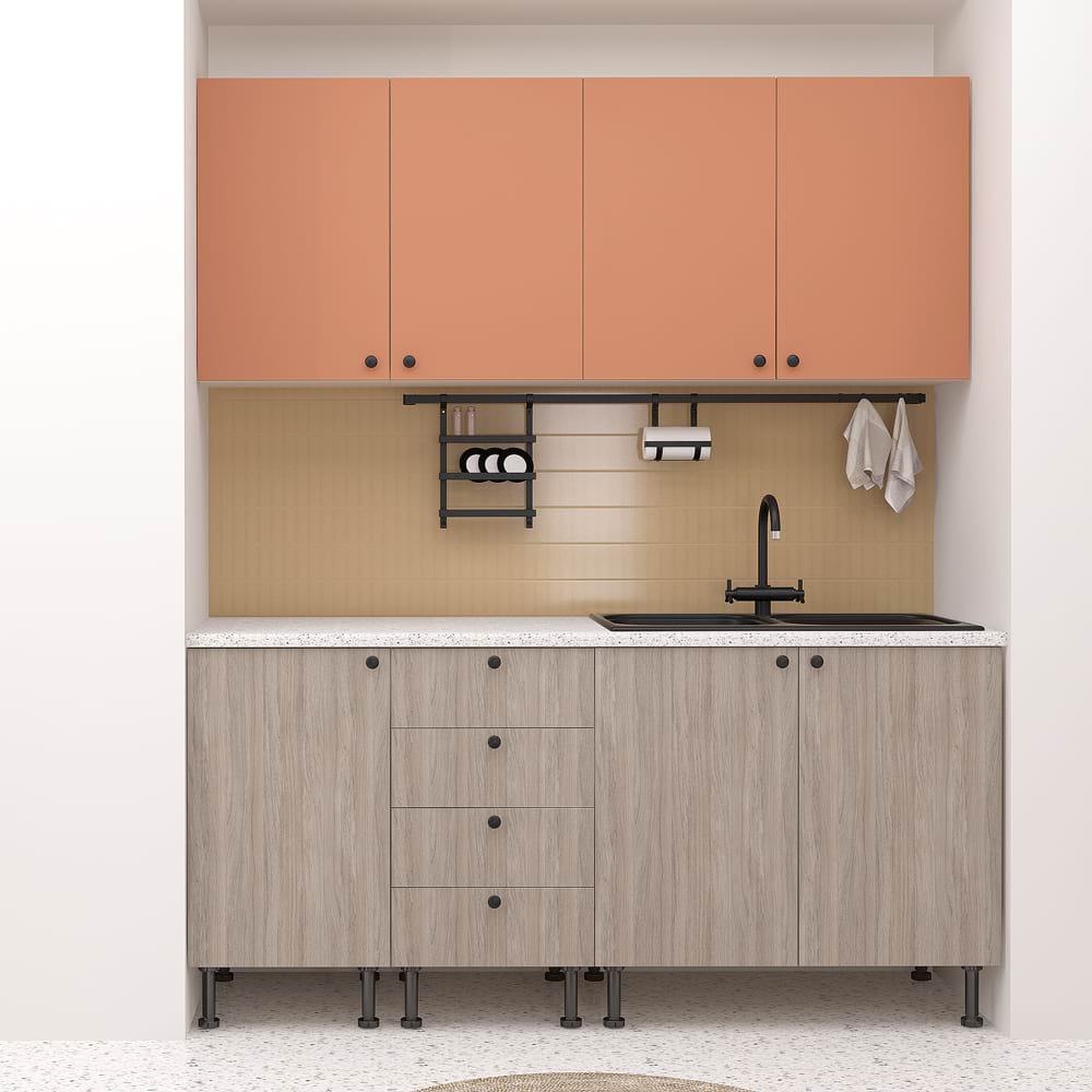 Mobila bucatarie domino a180, oak, ginger